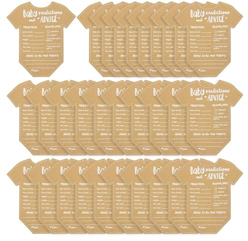 DHSBGWSX 30 Vorhersagekarten, Babyparty-Dekorationen, Baby-Vorhersagekarten, Babyparty-Dekorationen, Babyparty-Geschenke, Babyparty-Karten, Unisex-Babyparty-Dekorationen