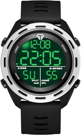 CIVO Digital Reloj Hombre de Pulsera: Deportivo LED Cronómetro - Militar Tactico Reloj Hombre Grande Negro