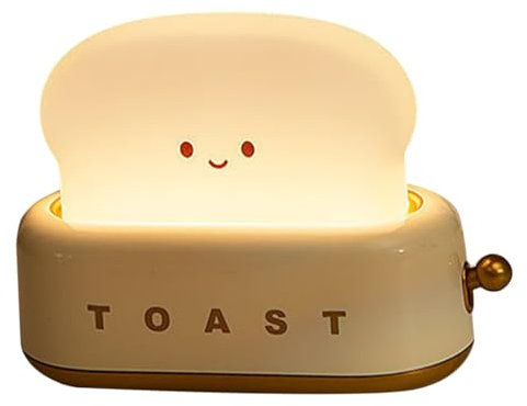 Homoyoyo Toaster Licht Nachtlicht für Mädchen Timer-Nachtlampe Tischlampe für den Schreibtisch süße Lampe kindernachtlichtlicht Schreibtischlampe kleine Lampe Nacht Lichter -batterie