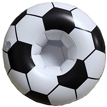 Hohopeti 3pcs Inflatable Football Drink Cup Holder Pvc Floating Drink Holder Beach Backdrop Sports Ball Party Favors