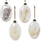 Kaemingk Weihnachtskugel Glas 13,5cm x 1 Stück gefüllt Trockenblumen Christbaumkugeln transparent Natur beige