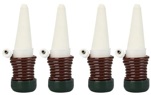 Molyorch 4 pcs Cono de riego, Sistema de riego automático, dispensadores de agua para plantas de interior, sistema de riego automático para plantas, para vacaciones, pipetas de riego