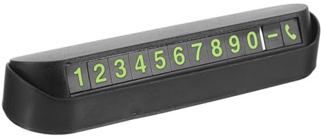 Temporäres Parkplatz Nummernschild für Parkplatz mit Telefonnummer, Schwarz