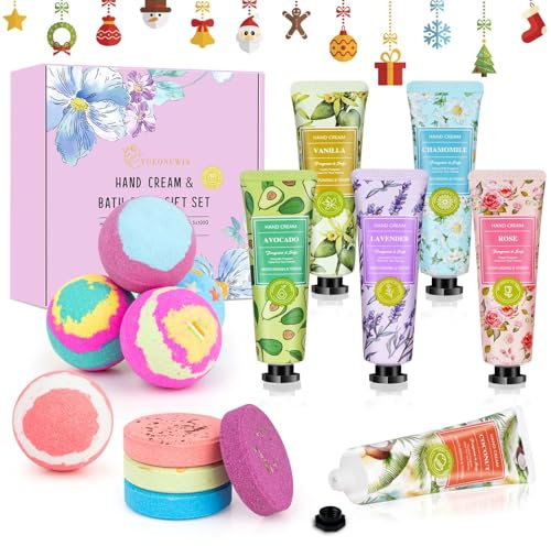Geburtstagsgeschenke für Frauen, Badebomben Geschenke für Frauen, Valentinstags- und Muttertagsgeschenke für sie, Badebomben, Handcremes, Duschdampfer-Geschenkset für Mama, Schwester, beste Freundin