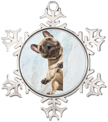 Schneeflocken-Ornamente, rustikale Weihnachtskugel für Hunde- und Katzenliebhaber, Tier-Dekoration, Andenken, Geschenk, Namensschilder