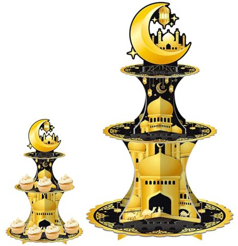 SEPWGUMD Supporto per torte in cartone, Alzatine per dolci e allestimenti - Porta torta sicuro con vassoio porta bomboniere, ideale per servire deliziose merendine