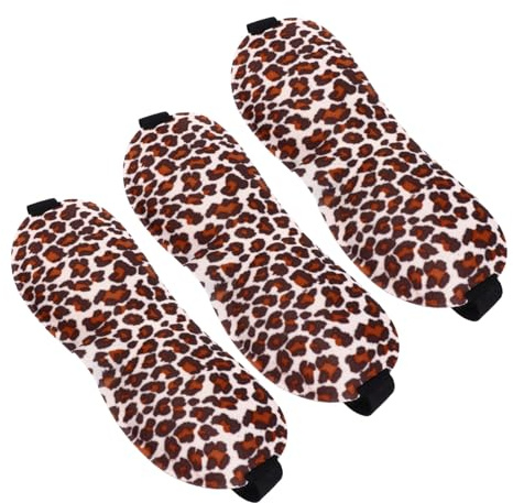 COLLBATH 3 Stück Atmungsaktive Schlafmaske Leopard Muster Lichtblockierende 3d Augenbinde Für Büro Reisen Und Entspannung Leichter Augenschutz Ohne Druck Für Damen Und Herren