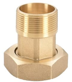 Connecteur de compteur d'eau en laiton/acier inoxydable, 1/2 3/4 1 1-1/4 mâle X femelle BSPT réducteur de purificateur d'eau, raccord Union 1 pièce(3/4 x 1)