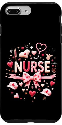iPhone 7 Plus/8 Plus Adorable Nurse Design with Hearts and Stitch Details Case
