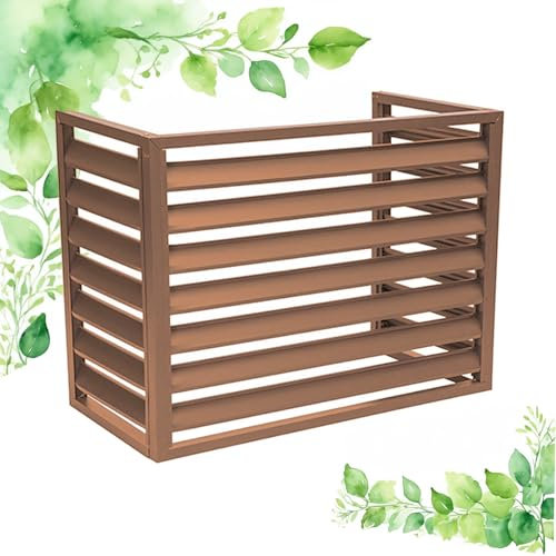 Dnowegas cubierta de aire acondicionado pared exterior balcón L100*W50*H70(1.5P) fácil de instalar y sin mantenimiento embellecer la fachada proteger la unidad de aire acondicionado contra