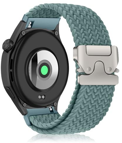 KeHowy 22mm Nylon Bracelet pour Xiaomi Watch S4/S4 Sport/Redmi Watch 5 Active/5 Lite, Hommes et femmes Nouveau Sport Tressé Bracelets pour Xiaomi Mi Watch/2/2 Pro/S3/S1 Pro/S1 Active/S1 - Vert