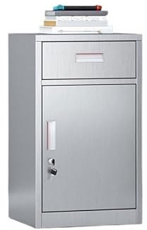 Büroschrank Aktenschrank aus Edelstahl 304, niedriger Schrank unter dem Schreibtisch, Aufbewahrungsschrank, Werkzeugdatei, Datenspeicher, Schubladenschrank Schublade