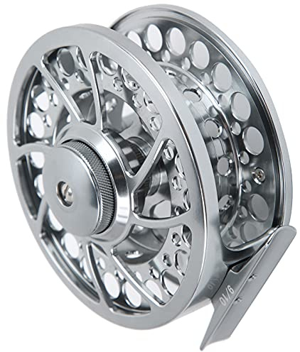 Akozon Aluminium-Fliegenrolle mit Bremsfunktion, 9/10 Angel-Fliegenrolle, 3 Lager, 11 Gänge – Rollen und Zubehör