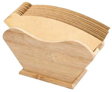 Soporte para filtro de café, madera, soporte para bolsas de filtro, soporte para filtro de café, recipiente de almacenamiento, soporte de papel de filtro, soporte universal para filtro de café para