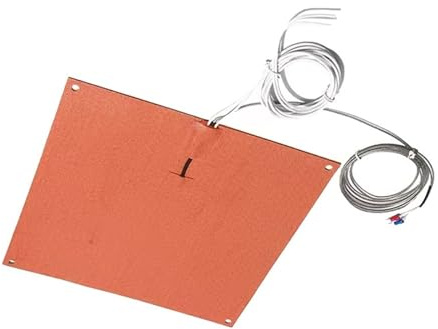 12V 24V 220V Electric Silicone Heating Pad 20/30/50/80/100W With K Thermocouple 50MM 60MM 80MM 100MM For Oil Tank(NO,24V,20W 50x50mm)