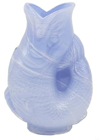 Lesser & Pavey Fish Blue Fresh and Artificial Stylish Jugs and Vases | Decorative Ceramic, Multi-purpose serving, Milk cream juice water, Reusable everyday use, Gift for home lovers