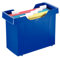 Leitz Mini-Aktei, Mini Hängemappenbox A4, Ideal zum Transport, Blau, Plus Serie, 19930035