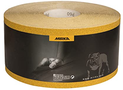 Mirka Gold Universal-Schleifpapier Schleifrolle 115mm x 50m / Korn P150 / Zum Schleifen von Gips, Spachtel, Spanplatten, Holz, Lack