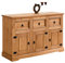 IDIMEX Sideboard Tequila Kommode im Mexiko Stil 3 Türen 3 Schubladen Kiefer massiv gebeizt gewachst, Buffetschrank Geschirrschrank