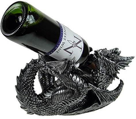 Nemesis Now Guzzlers Dragon Wine Bottle Holder 32cm Black