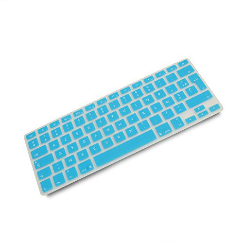 System-S AZERTY Couverture de Clavier en Silicone pour MacBook Pro 13 15 17 iMac MacBook Air 13 Turquoise