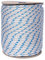 Corda Multiuso, Treccia Ancora e ormeggio 10mm, 50 m - Colore Bianco con segnalino Azzurro - Antica Corderia Marra ®.stabilizzato ai Raggi U.V. Resistente a intemperie e Agenti atmosferici
