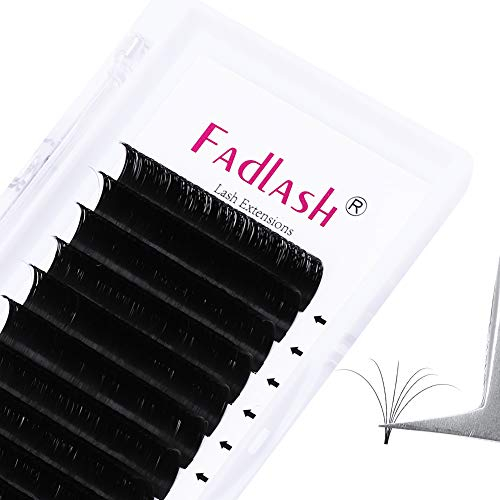 Selbstfächernde Volumen Wimpern Easy Fan Lashes für Wimpernverlängerung 12 Rhein Volumen Technik Wimpernextensions Seiden Wimpernverlängerung(0.05mm-D-15)