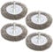 FPPO 5PCS 4 Inch Stainless Steel Wire Wheel Brushes Kit for Drill with 1/4-Inch Shank