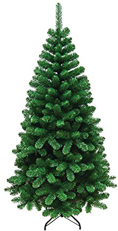 Maury's Albero di Natale Roccaraso Verde Classico Artificiale Folto Effetto Realistico Decorazione Natalizia (180 cm - Verde)