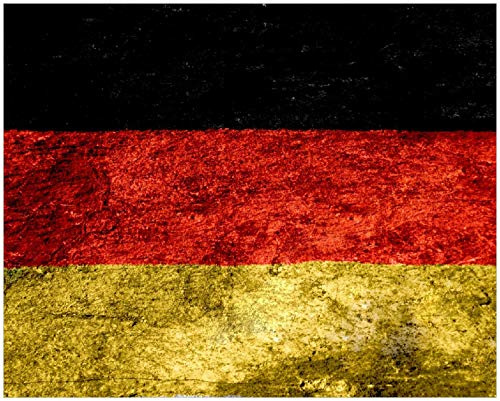 Wallario Poster - Verwitterte Deutschland-Fahne in schwarz rot Gold in Premiumqualität, Größe: 40 x 50 cm