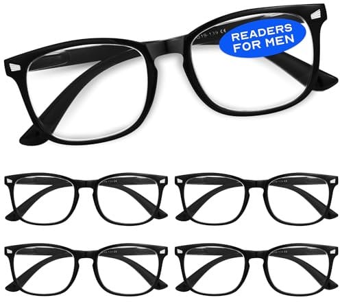 CCVOO Lesebrille für damen und herren mit blaulichtfilter - Augenoptik Brille Lesehilfe für Damen Herren (Schwarz, +1.5)