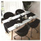 Beydodo Tischläufer Schwarz Modern, Tischläufer Abwaschbar 32x180CM Tischläufer Samt Tischdekoration für Hochzeit Zuhause Restaurant Speisetisch