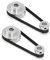 Zeberoxyz 2 Stück Set GT2-Synchronrad, 20 & 48 Zähne, 8mm Bohrung, Aluminium-Zahnriemenscheibe mit 2 Stück Länge 200 mm Breite 6mm Riemen (20-48T-8B-6)