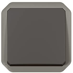 Legrand - Pulsador simple impermeable Plexo 10A para equipar una caja o placa soporte acabado antracita