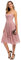 Atnlewhi Damen Vintage ärmellosen V-Ausschnitt A-Linie Kleid Blumen Knielang Spitzenkleid Brautjungfer Elegante Cocktailkleider - Rosa - S