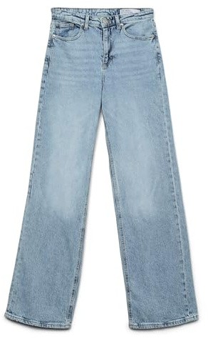 VERO MODA Straight Fit Jeans in Stone Washed Denim High Rise Flare Pants VMTESSA