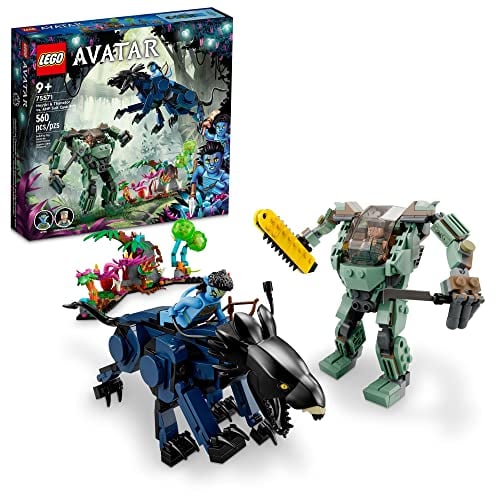 Lego Avatar Neytiri & Thanator vs. AMP Suit Quaritch 75571 Baubares Actionspielzeug mit Tierfigur und Pandora-Szene, Geschenk für Kinder