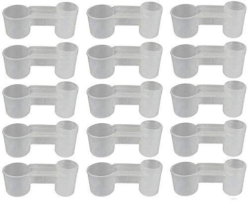 Dehumi 15 Piezas Botella de Agua de de PláStico Bebedero de PáJaros de AlimentacióN Palomas de Pollo Comedero Comedero Accesorios de AlimentacióN Animal