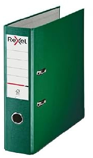 Rexel Lever Arch File Polypropylene ECO A4 75mm Green Box 10 2115718x10