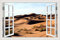 MUMUWUSG Vinyle Nature Ciel Désert Paysage Papier Peint Photo 3D - Sticker Autocollant Effet 3D | Sticker Mural Fenêtre - Papier Peint Décoration Trompe L Oeil Salle Et Salon 70X50Cm