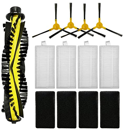 HEZHU 1 Rollenbürste 4 Seitenbürsten 4Filter für Tesvor X500/X500Pro/M1/S6 Saugro P6I0
