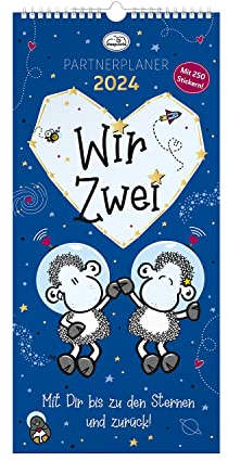 Sheepworld Partnerplaner 2024 Wir zwei: Mit Dir bis zu den Sternen und zurück
