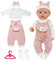 Aolso Vêtements De Poupée, Poupée Accessoires pour Poupées Vêtements De Poupée 14-18, Taille 35-45 Cm pour Poupées-poupée Non Incluse (Salopette - Lapin)