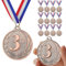 GeeRic Bronzemedaille für Kinder, 12 Stück Gewinner Bronzemedaille für Schule Kinder Sieger Medallien Super Medallien Podium Kindergeburtstag Kinder lieben Diese Bronze Medaille