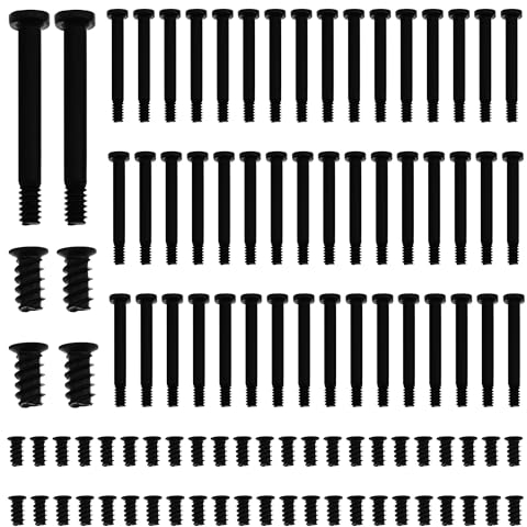 YIMATEECO Chassis Fan Screws Kit, 100Pcs Computer Case Carbon Steel Radiator PC Case Fan Screws, Cooling Cooler Fan Mount for Cases Fan Mounting (Long S-crews x50+Short crews x50)