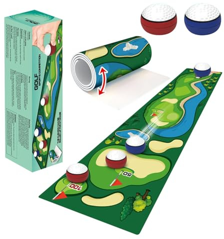 Veesper Tabletop Curling für Erwachsene Kinder Interaktive Eltern-Kind-Tabletop-Curling-Entwicklungs-Stress-Relief-Tischspiel-Spiele Tisch-Top-Curling-Spieltisch Curling-Spiel, Golf für Erwachsene.