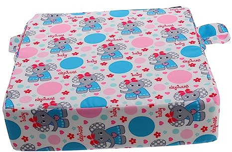 Junge Mädchen Esszimmerstuhl Sitzpolster Sitzerhöhung 32x32x8cm Blau | Abnehmbar aus Polyester, für Spielzeit und Restaurants, Stuhlerhöhung Junge Mädchen ab 2