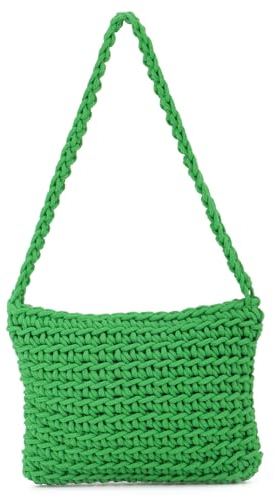 EVEOUT Mini Pochette Intrecciata per Donna Ragazza Clutch con Manico Estiva Borse Tote Intrecciata per Spiaggia Vacanze