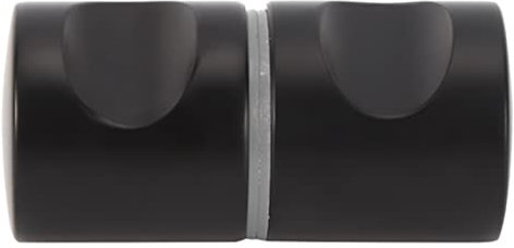 Marhynchus Poignée de Porte, Bouton de Porte de Salle de Bain, Quincaillerie de Poignée de Porte en Verre à Trou Unique en Alliage d'aluminium pour Salle de Douche à Domicile Noire,