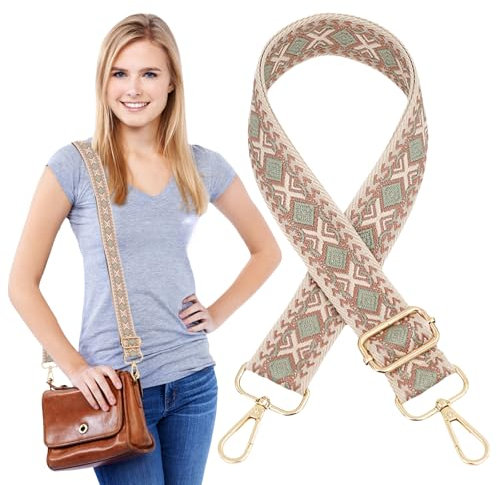 Traziewell Taschengurte zum Wechseln für Moderne Taschen Verstellbarer Schultergurt für Tragetaschen 3,8 cm Breiter Taschengurt DIY Zubehör für Handtaschen und Umhängetaschen 0130